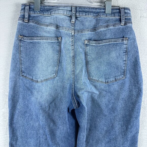 Sonoma High Rise Curvy Straight Jeans Womens Size 14R Denim Stretch Blue - Picture 3 of 12